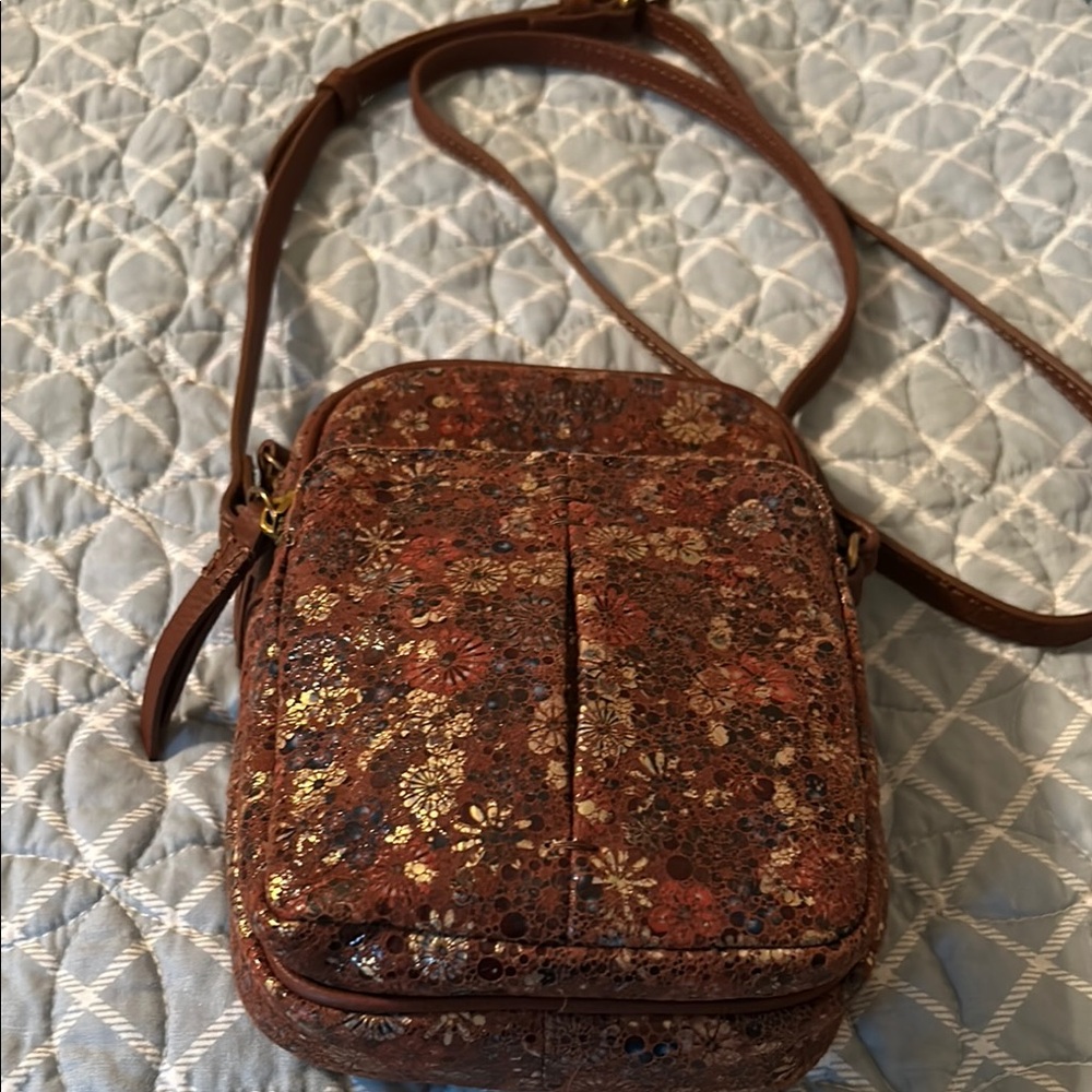 Women’s Brown Floral Crossbody Bag